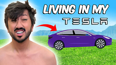 IDIOT LIVES FULL Time in a TESLA