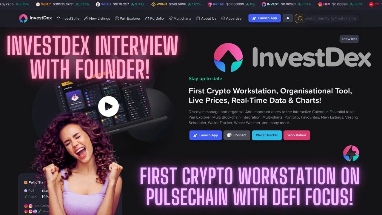 InvestDex Interview With Founder! First Crypto Workstation On Pulsechain With Defi Focus!