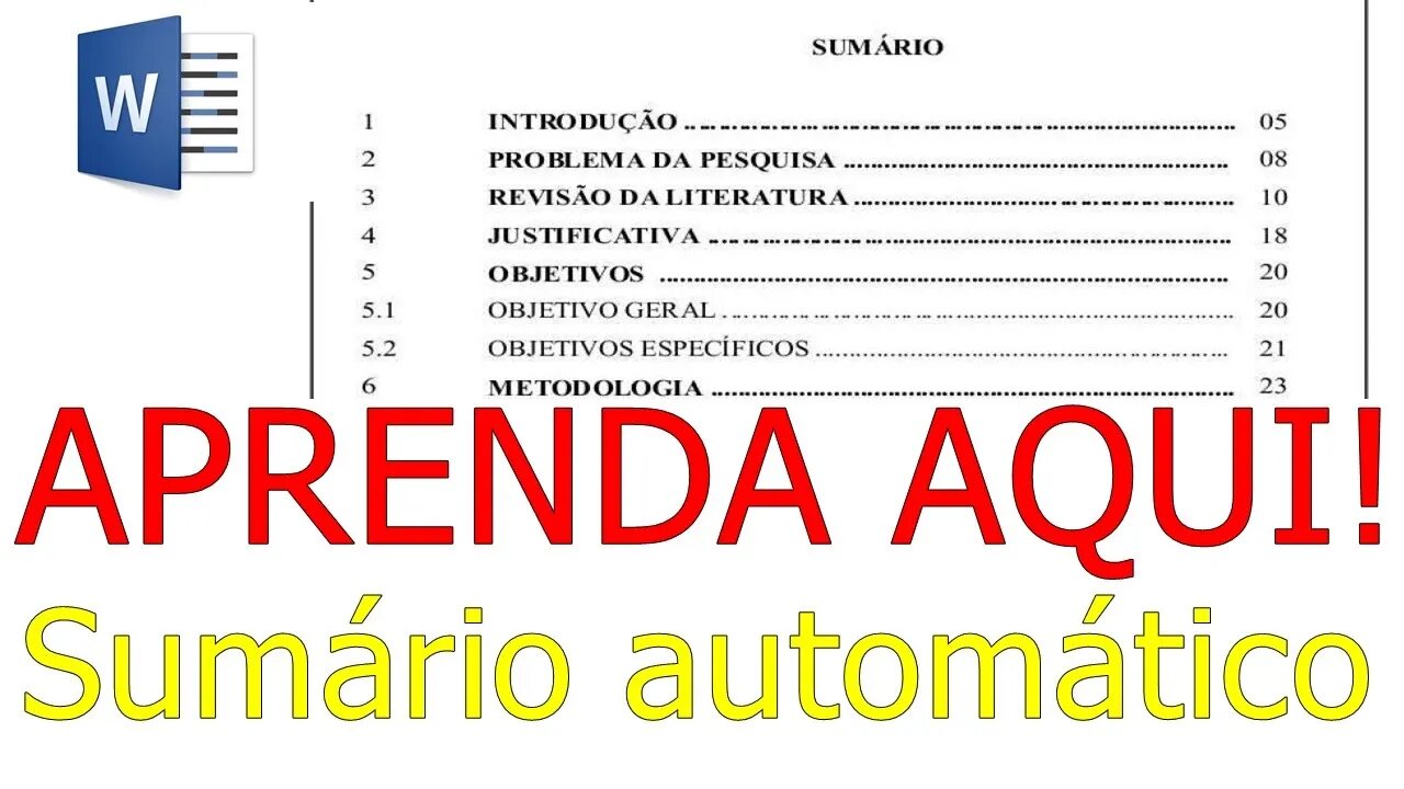 Como fazer sumário automático no Word
