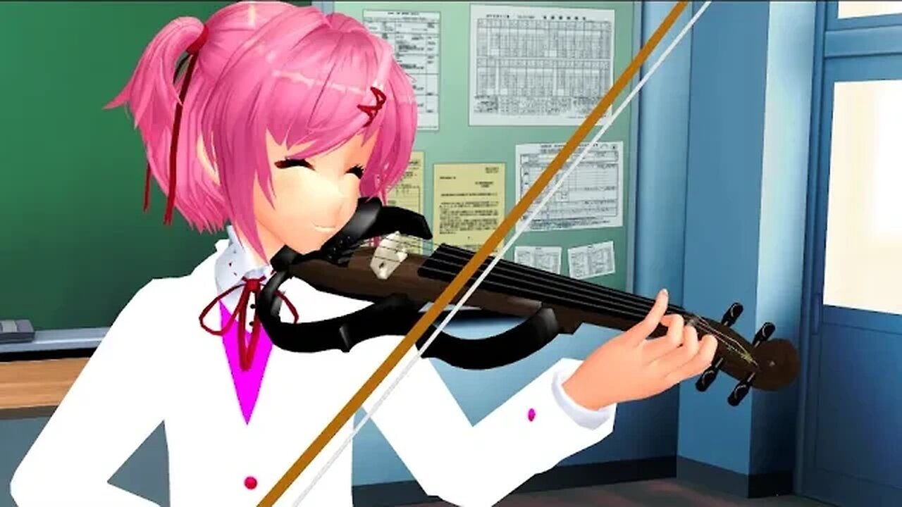 DDLC x Canon Rock - Natsuki sets the Doki Doki Literature Club ablaze