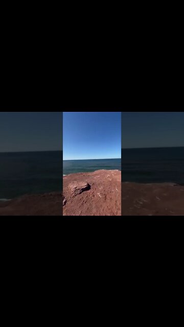 Red sand and cliffs, beautiful nature