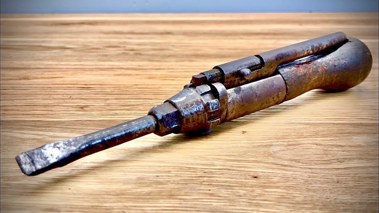 1891 German ''Weltrekord'' Ratchet Screwdriver - Restoration