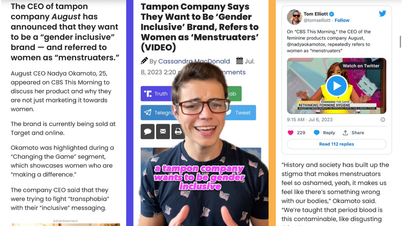 TGP Reacts: Gender Inclusive TAMPONS? Woke Brand Calls Women “Menstruaters”