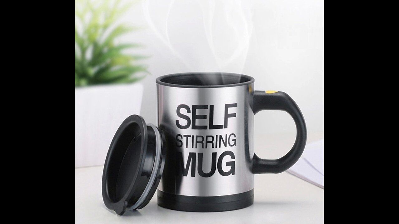 Automatic Stirring Glass Lazy Electric Mug Stainless Steel Electric Rotating Coffee Cup