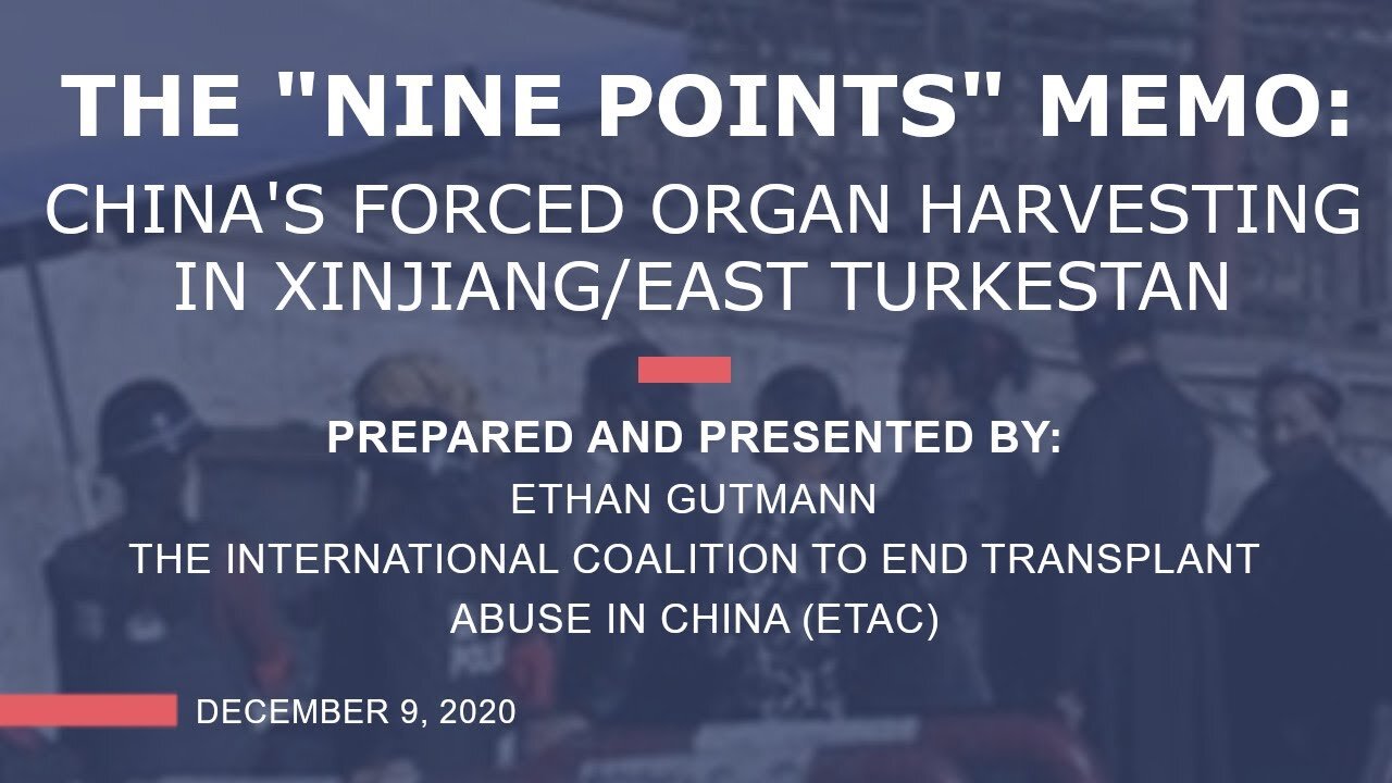 Forced Organ Harvesting from Uyghurs in China | Ethan Gutmann