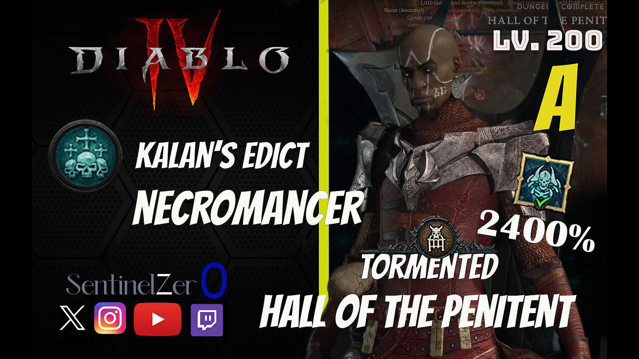 Season 4 [A Tier] Necromancer LV.200 Hall of the Penitent