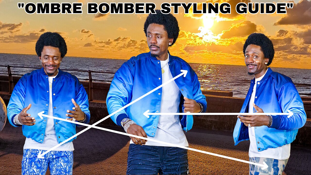 How To Style Ombre Bomber Jacket