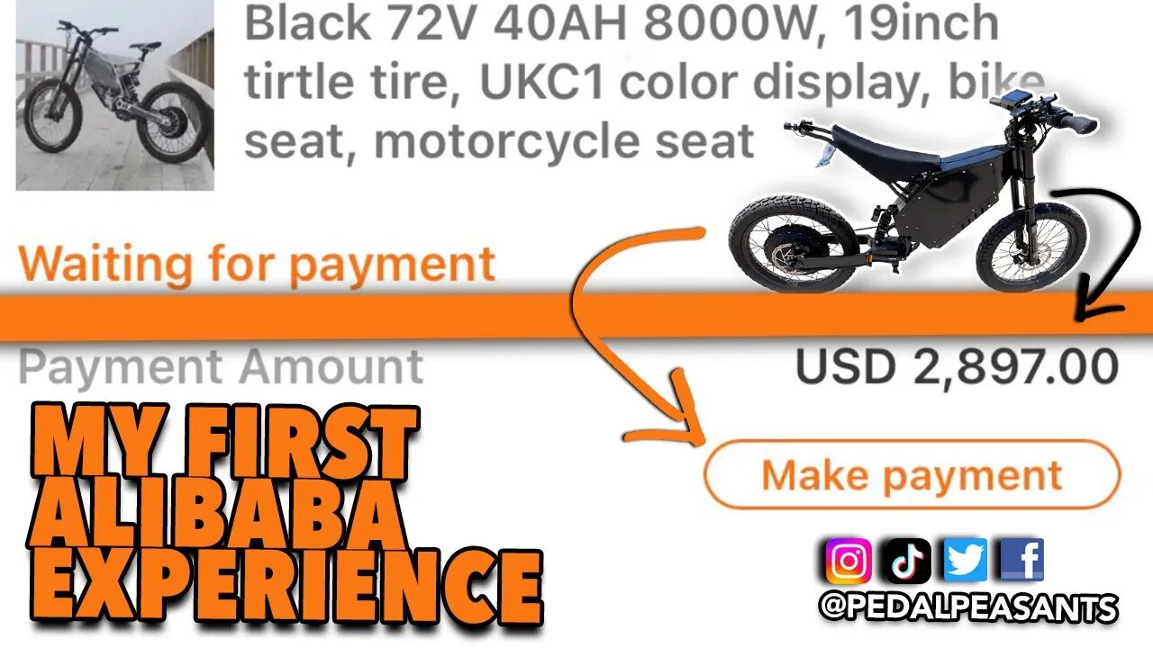 My First Alibaba Experience (8000W Stealth Bomber eBike)