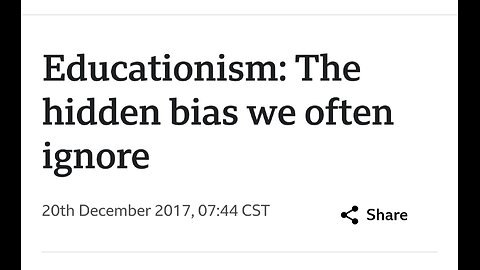 Why the Educated are stupid