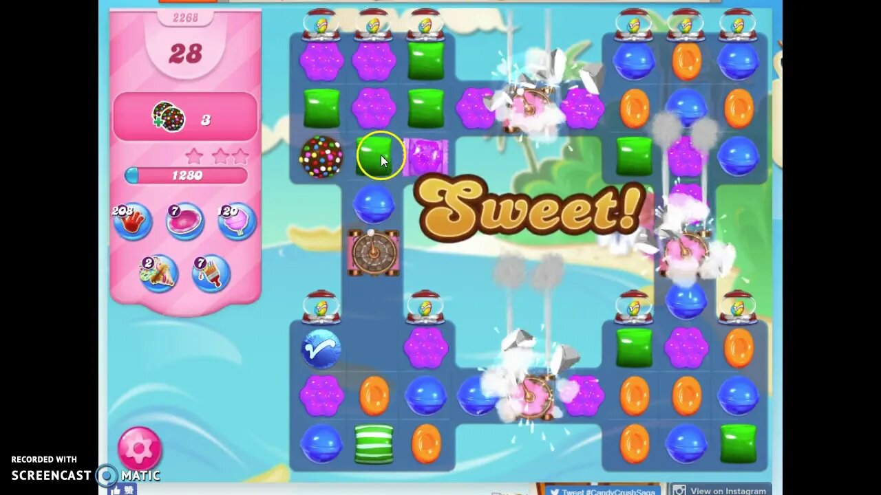 Candy Crush Level 2268 Audio Talkthrough, 3 Stars 0 Boosters