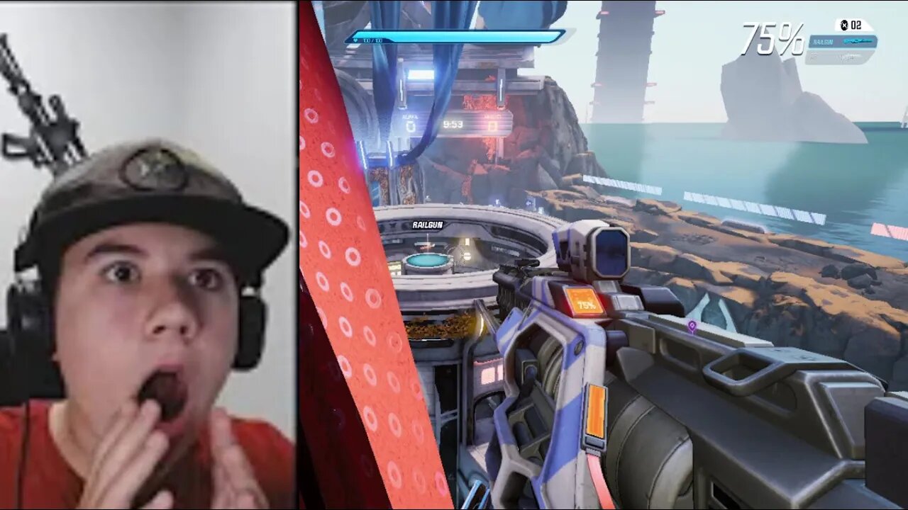 How to get the rail gun and insane hiding spot in Splitgate (pantheon) read description