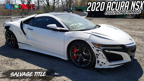 Salvage 2020 Acura NSX ( Walk Around Video ) | BidGoDrive