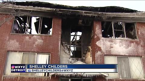 Families displaced after apartment fire on Detroit's east side