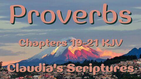 The Bible Series Bible Book Proverbs Chapters 19-21 Audio