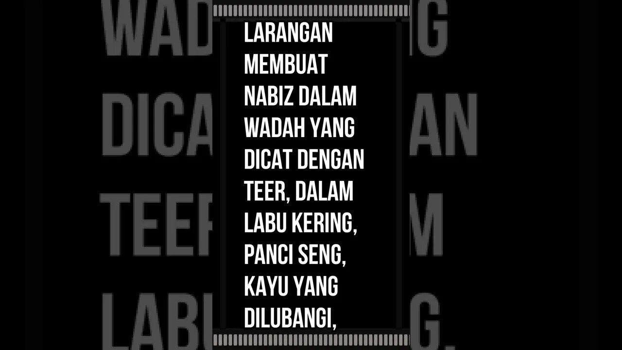 Larangan membuat nabiz dalam wadah yang dicat dengan teer, dalam labu kering, panci seng, kayu yang