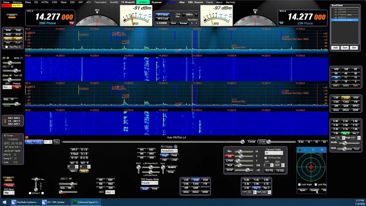 PowerSDR ke9ns v2.8.0 Another ESC "Diversity Reception" Enhanced Signal Clarity video