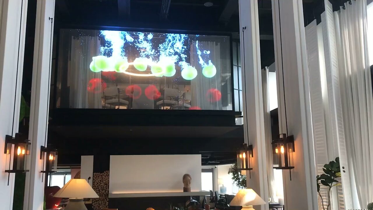 Stick on transparent video panels