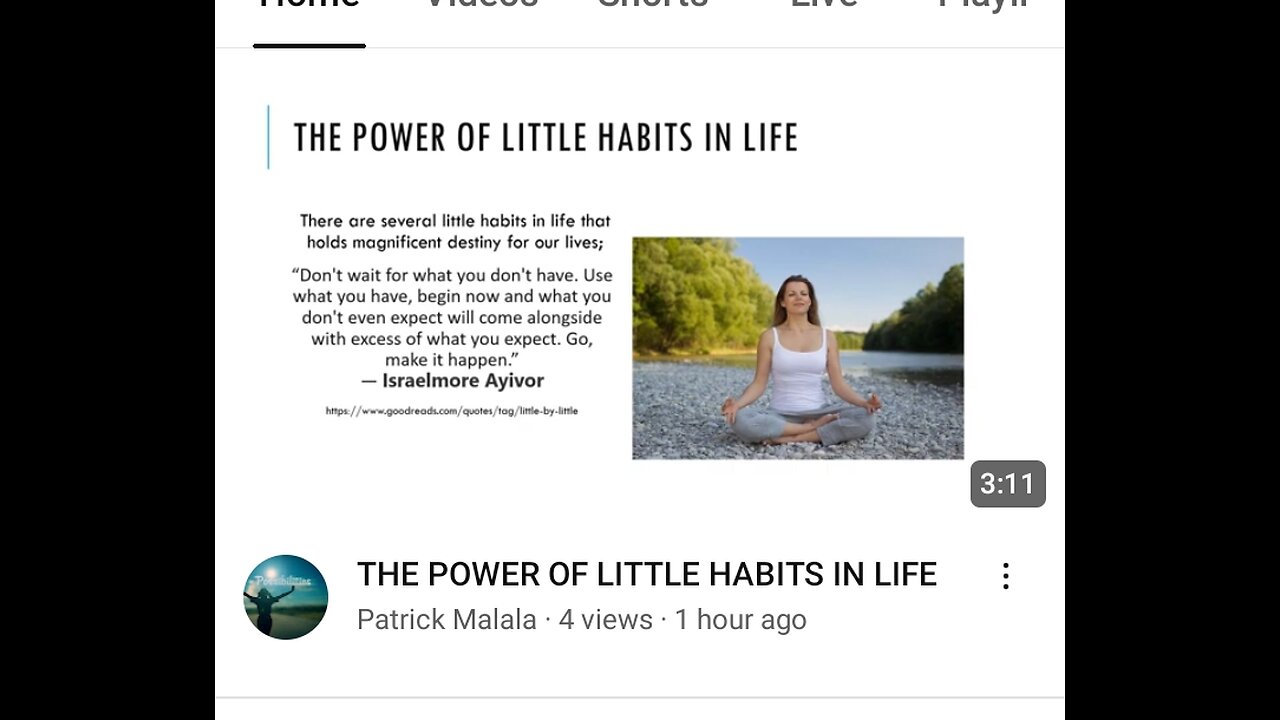 The power of little habits in life