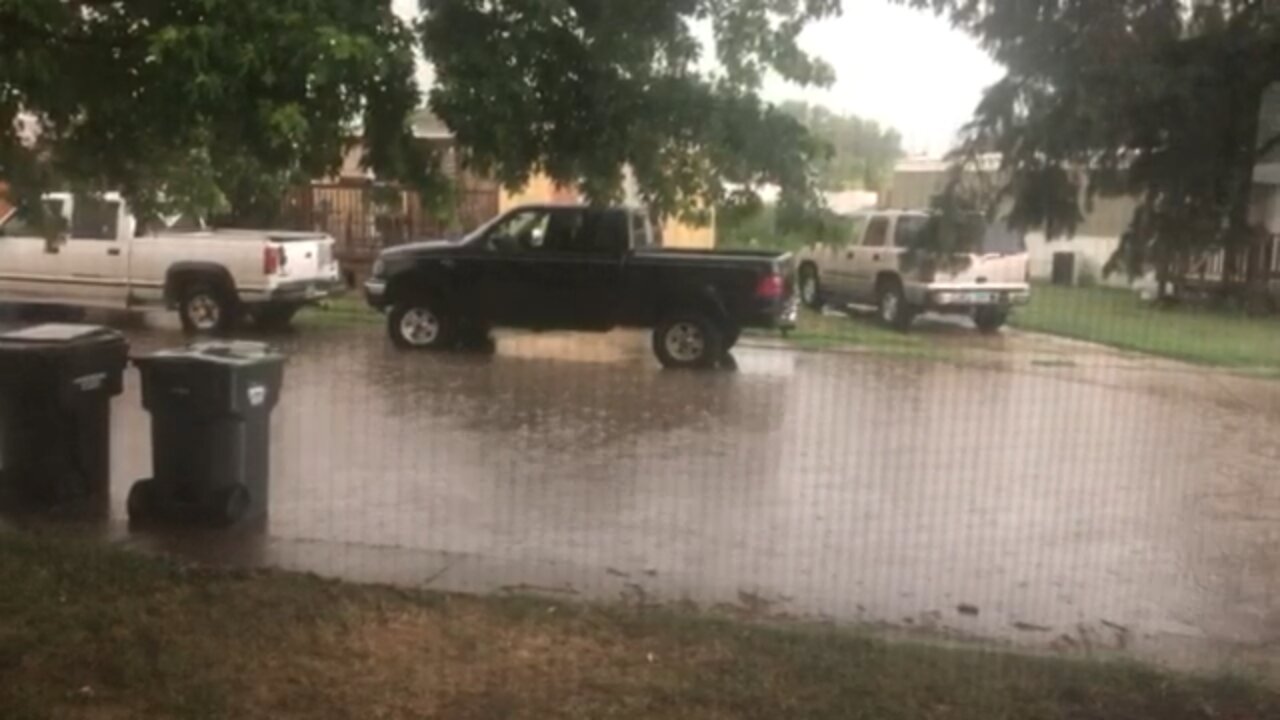 Pouring rain in ND