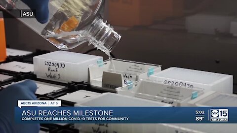 ASU has now completed 1 million COVID-19 tests for the community