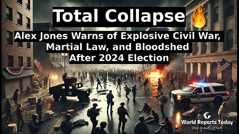 Total Collapse: Alex Jones Warns of Explosive Civil War, Martial Law After 2024 Election