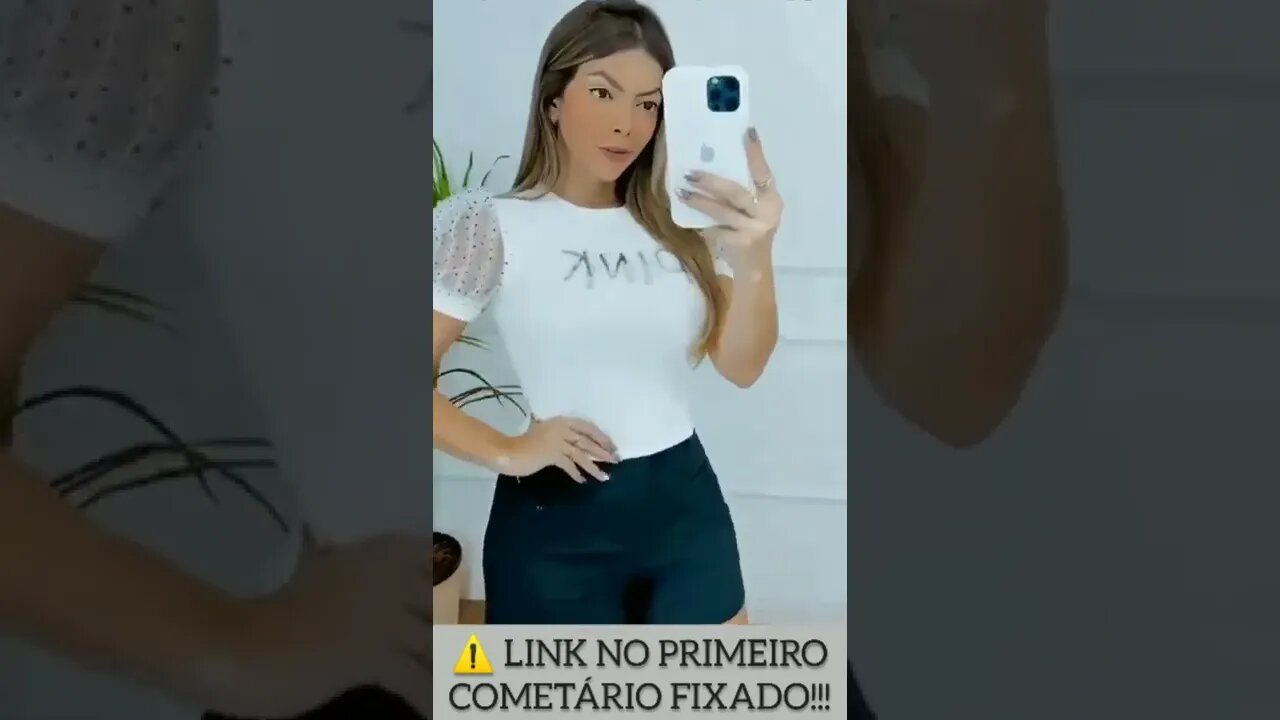 Blusa Feminina Tule Manga Curta Bufante Verão/ Shopee!