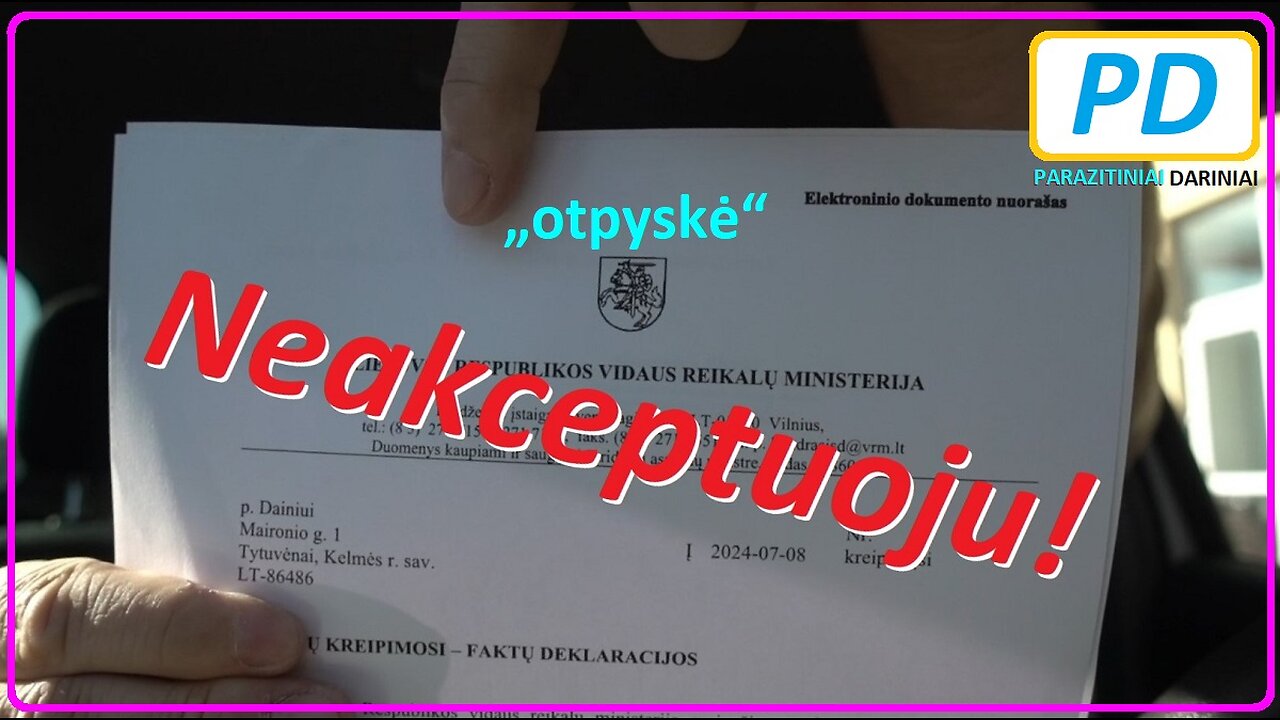 VRM'o „otpysčikai“... (PARAZITINIAI DARINIAI)