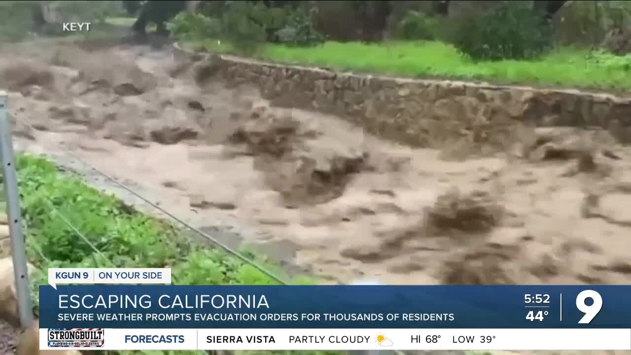 Heavy rains, flooding prompt evacuations in California