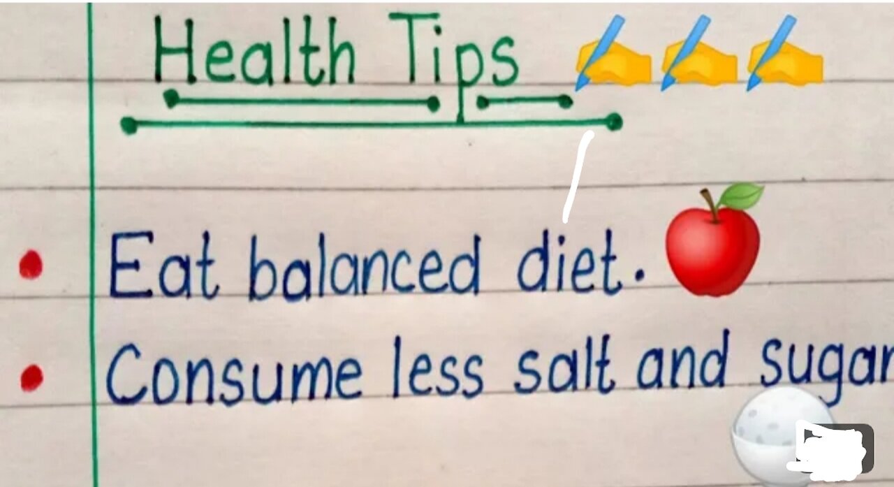 10 Health Tips in english