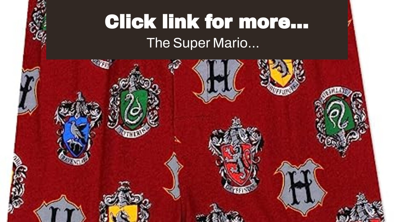 Click link for more information! SUPER MARIO Brothers Men's Button Fly Boxer Lounge Shorts