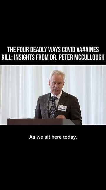 Dr. McCullough with the truth about the jab