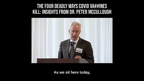 Dr. McCullough with the truth about the jab