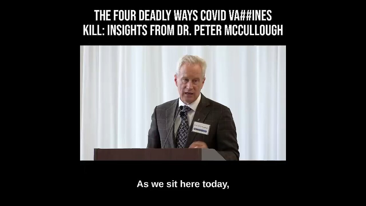 Dr. McCullough with the truth about the jab