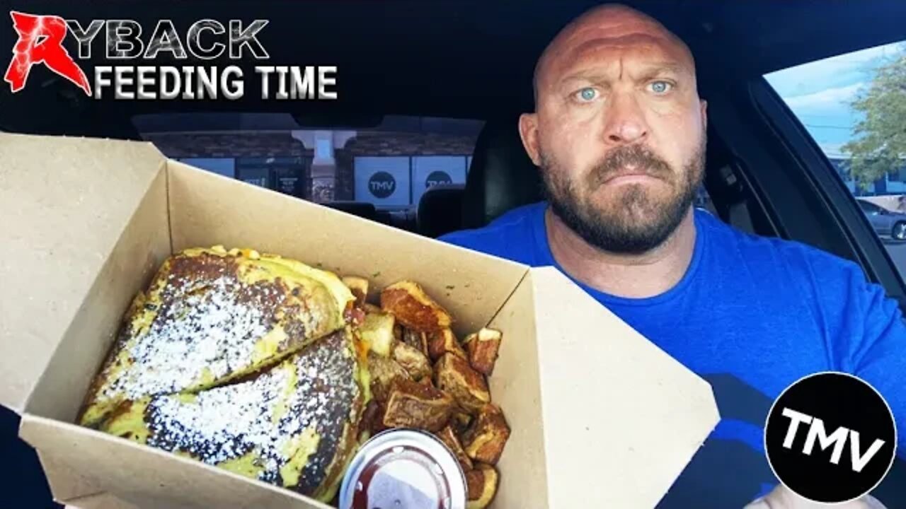 Ryback Feeding Time: French Toast Bacon Grilled Cheese with Breakfast Potato’s and Fruit