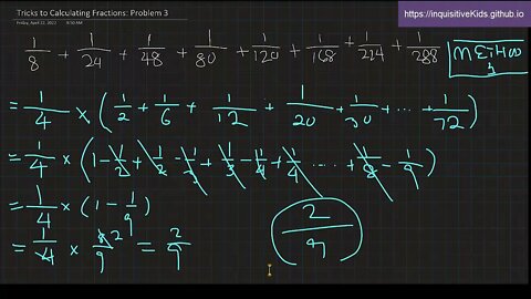 Tricks to Calculating Fractions, Problem 3