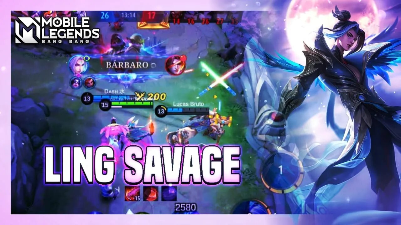 FIZ MEU PRIMEIRO SAVAGE DE LING NESSA SEASON | LING GAMEPLAY | MLBB