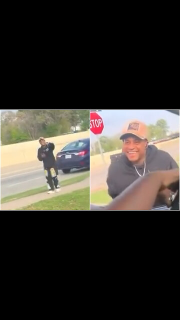 Orlando Brown hitches a ride from some fans who spotted him