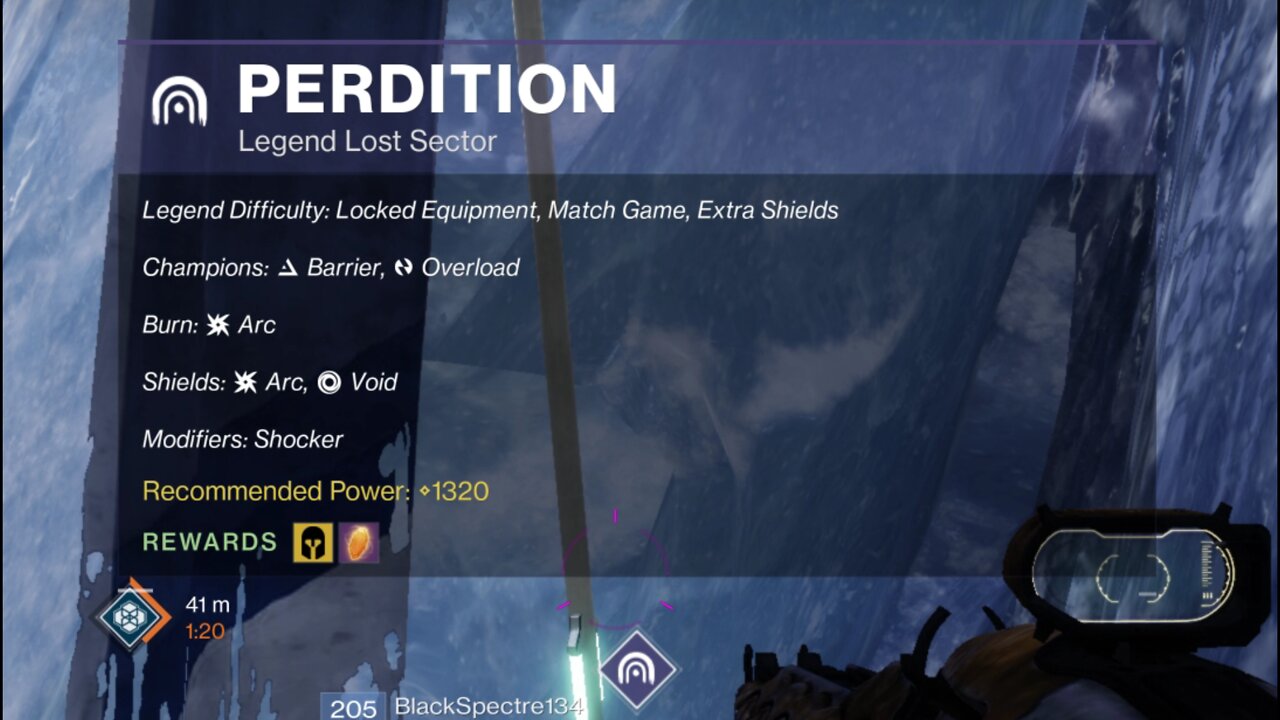 Destiny 2 Legend Lost Sector: Perdition 1-24-22