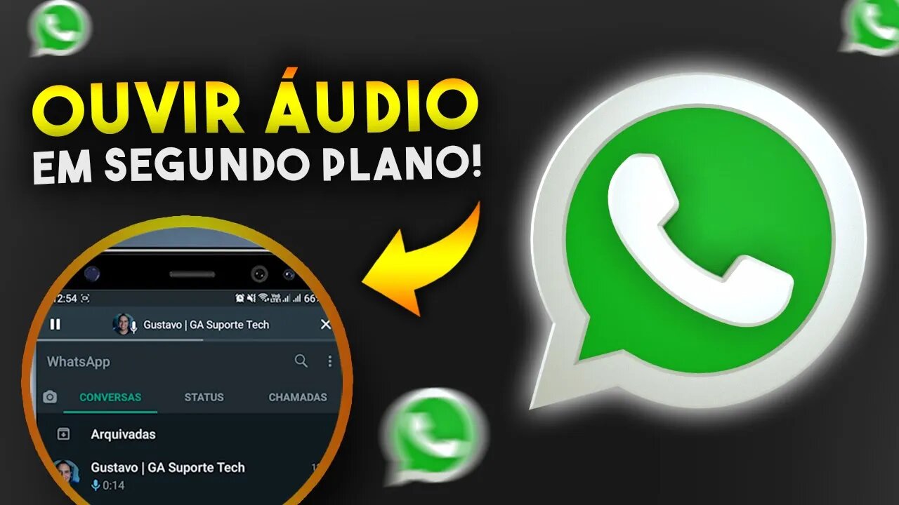 Como OUVIR ÁUDIO em SEGUNDO PLANO no WHATSAPP (NOVA FUNÇÃO!)