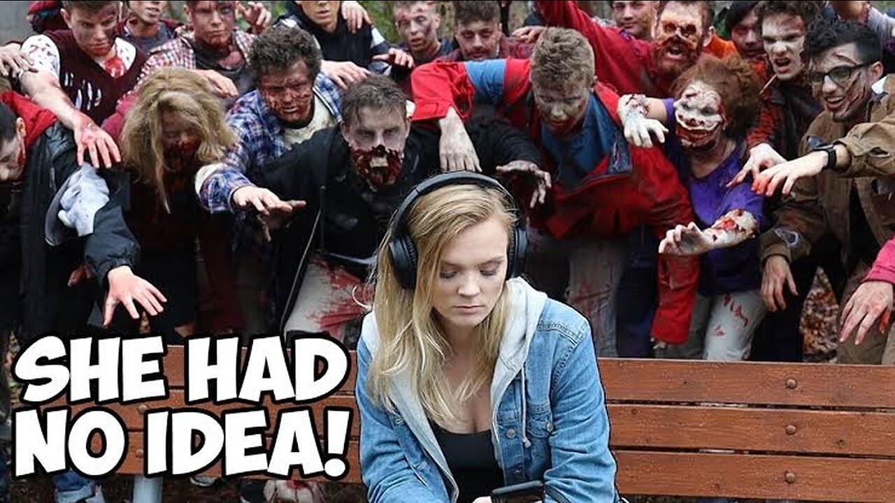 Surprising Strangers with 100 Zombies - Experiment