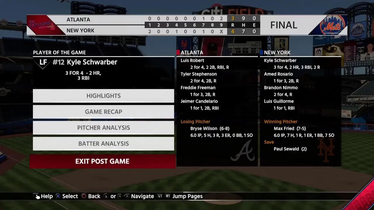 Braves Dynasty S:5 G:78 @ NYM (50-27)