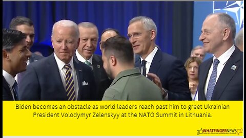 Biden becomes an obstacle as world leaders reach past him to greet Ukrainian President