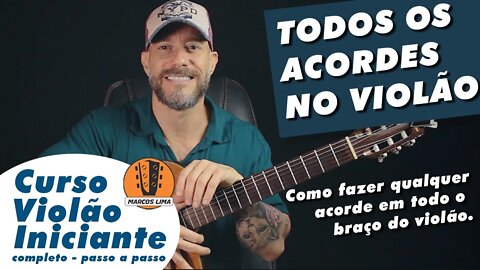 Todos os Acordes no violão | Como fazer qualquer acorde no violão | aula de violão