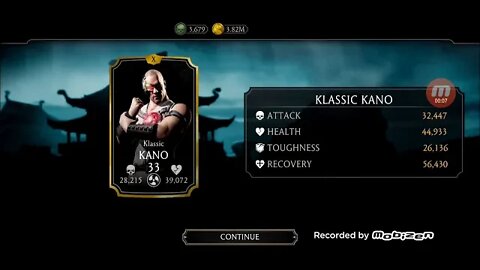 First new MKX PvP award, Maxed Klassic Kano / Fighting in hardest arena!