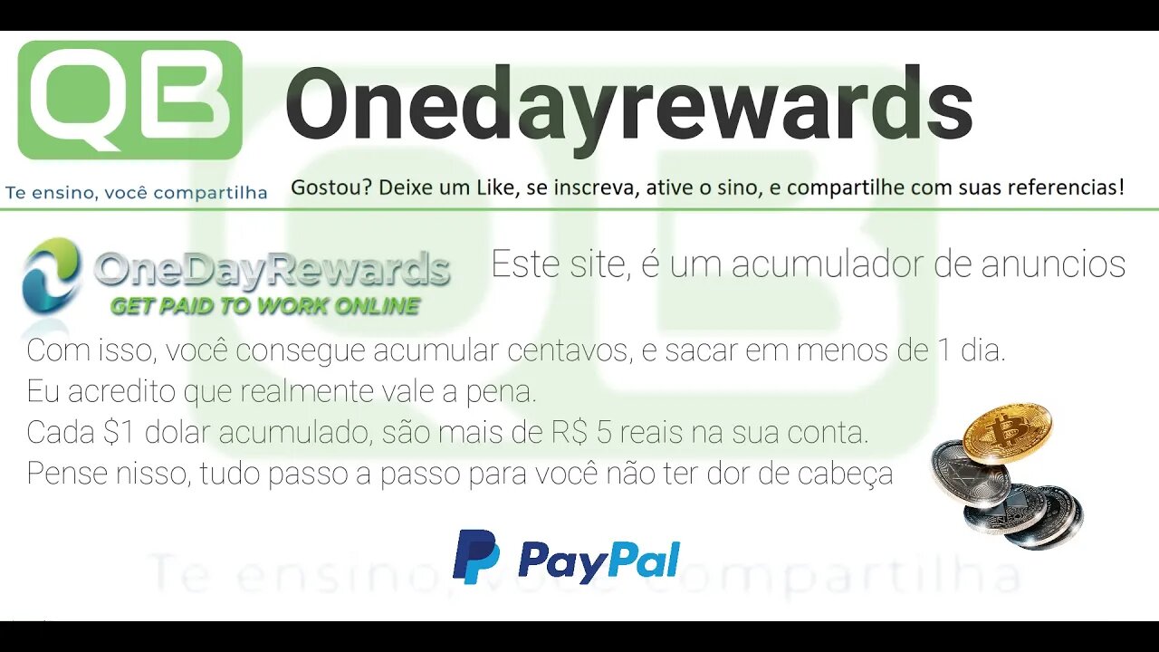 Faucet - Onedayrewards - Paga em varias moedas e em Paypal