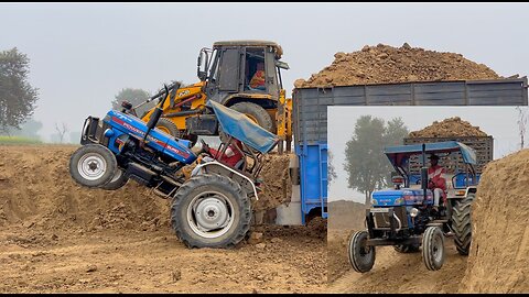 Powertrac Euro 50 tractor puts great power into loaded trolley