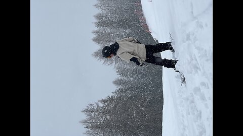 First flip on the snow plank!