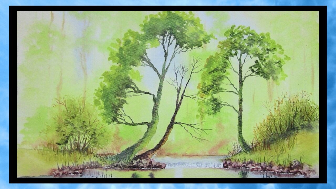 PAINTING STUNNING TREES USING GREENS AND YELLOWS