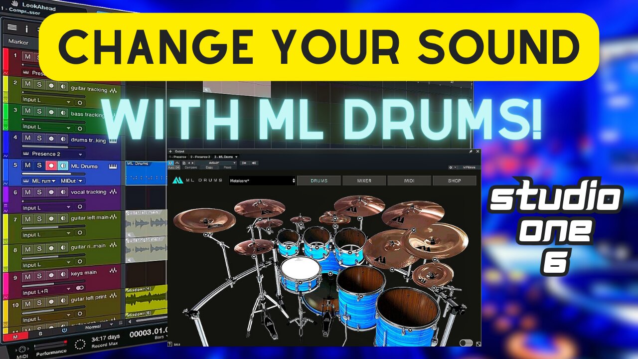 Change your SOUND with ML DRUMS! on Studio One 6