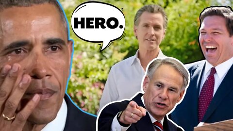 Gavin Newsom Lobbies DOJ to Charge Greg Abbott & Ron DeSantis With 'Kidnapping'?! LOL....